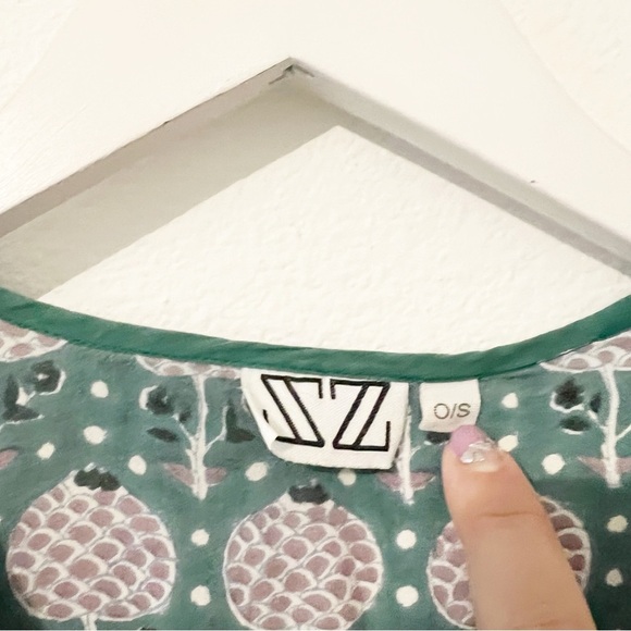 SZ BLOCKPRINTS x J Crew Leyla tie long sleeve cotton tunic dress O/S - Picture 4 of 6